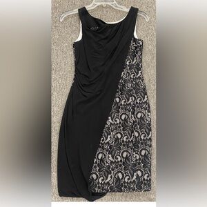 Karen Millen draped Pencil Dress with lace accents